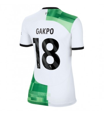 Liverpool Cody Gakpo #18 Segunda Equipación Mujer 2023-24 Manga Corta